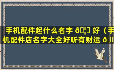 手机配件起什么名字 🦁 好（手机配件店名字大全好听有财运 🕸 ）